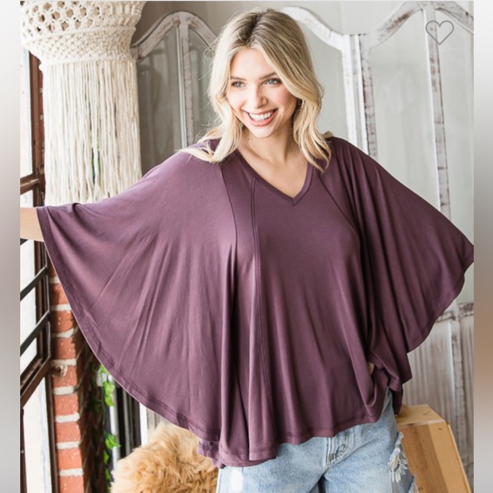 Oli & Hali Eggplant Swing Top New
